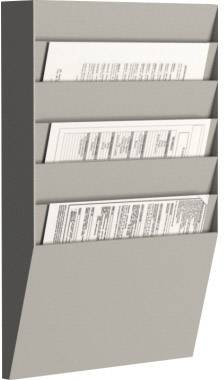 Paperflow porta documenti Wall Organizer - 6 scomparti orizzontali - A4 - grigio-0