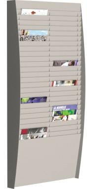 Paperflow porta documenti Wall Organizer - 50 scomparti verticali - A4 - grigio-0