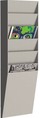 Paperflow porta documenti Wall Organizer - 6 scomparti verticali - A4 - grigio-0