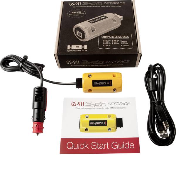 Tester, misuratori e scanner OBD - HEX Strumento diagnostico per moto 3 pin GS911 3 PIN Interface 80208 - Tester, misuratori e scanner OBD - HEX Strumento diagnostico per moto 3 pin GS911 3 PIN Interface 80208 -