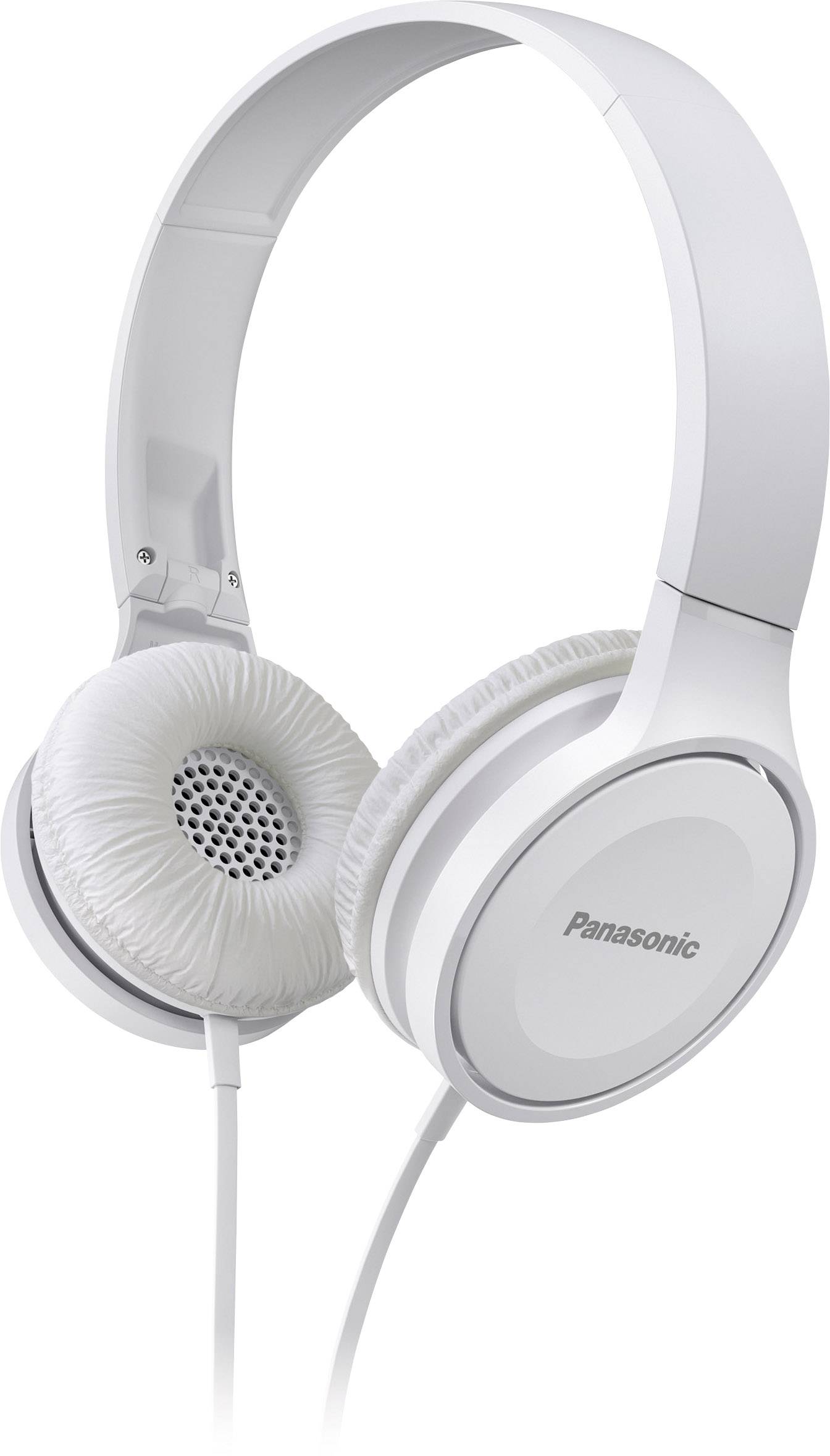 Panasonic RP-HF100ME On Ear cuffia auricolare via cavo Bianco pieghevole, headset con microfono