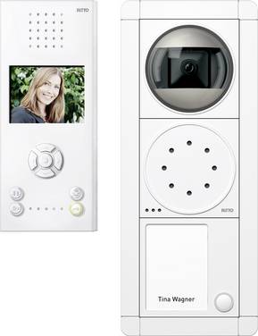 Ritto by Schneider RGE1892370 Video citofono Cablato Kit completo Casa Monofamiliare Bianco