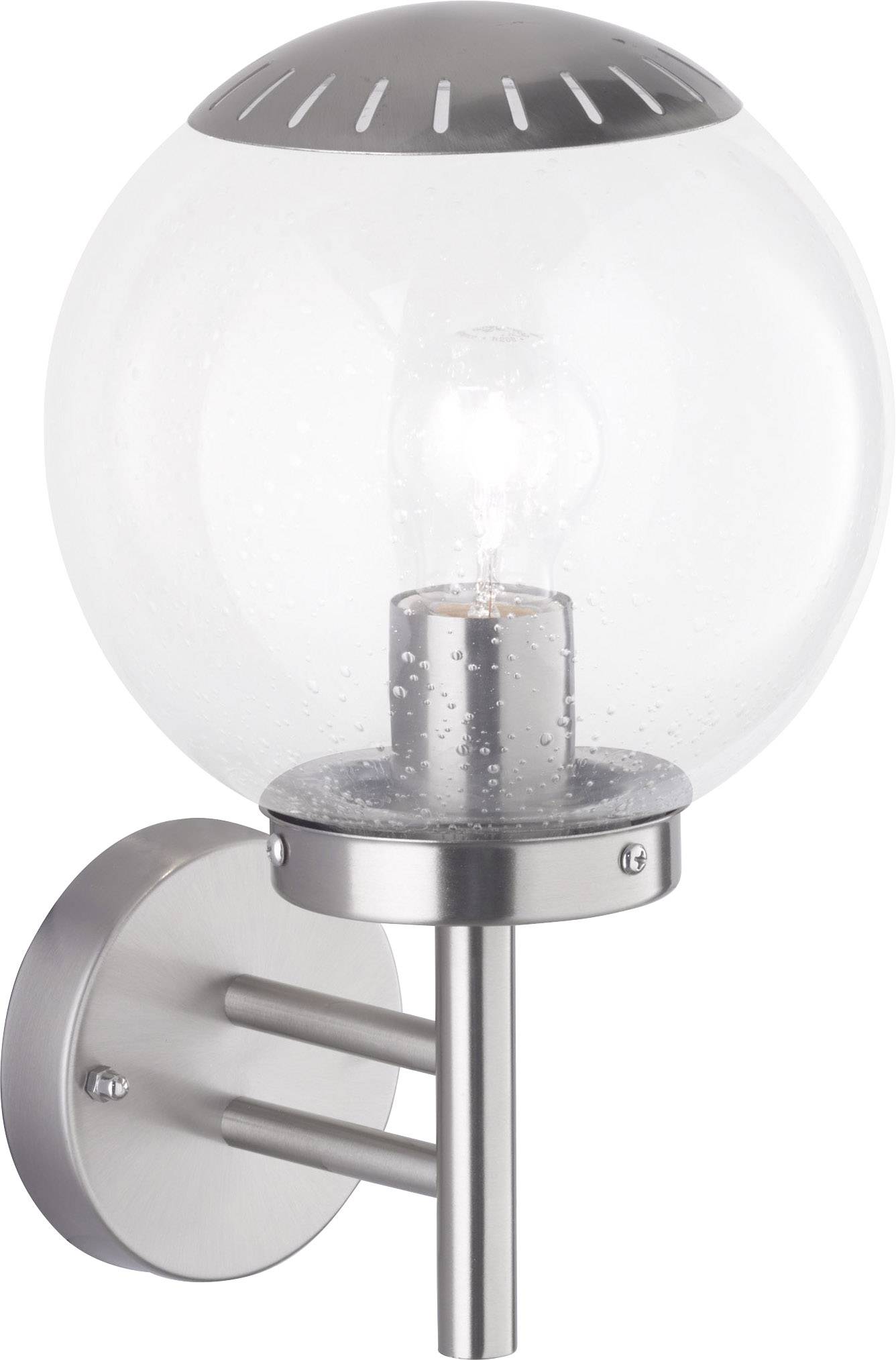 Lampada ESTERNO rilevatore di movimento e27 acciaio inox spazzolato acciaio vetro