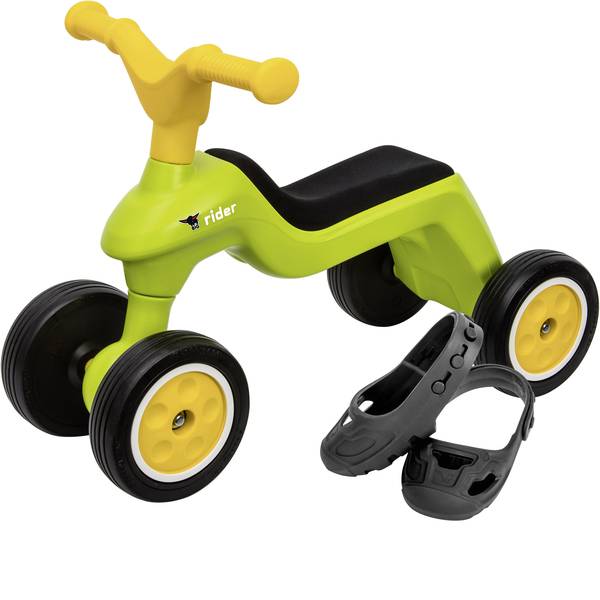 Auto a spinta - Veicolo a spinta per bambini Big Rider + BIG Shoe Care Verde-Giallo - Auto a spinta - Veicolo a spinta per bambini Big Rider + BIG Shoe Care Verde-Giallo -