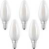 OSRAM HOMELIGHTING 4058075090682 LED (monocolore) ERP E (A - G) E14 Forma di candela 4.2 W = 40 W Bianco caldo (Ø x L) 35 mm x 100 mm Filamento 5 pz.