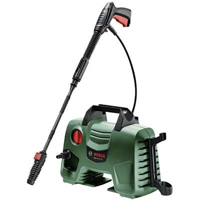 Idropulitrice verde con impugnatura nera e pulsante rosso, adatta per lavori di pulizia all'esterno.