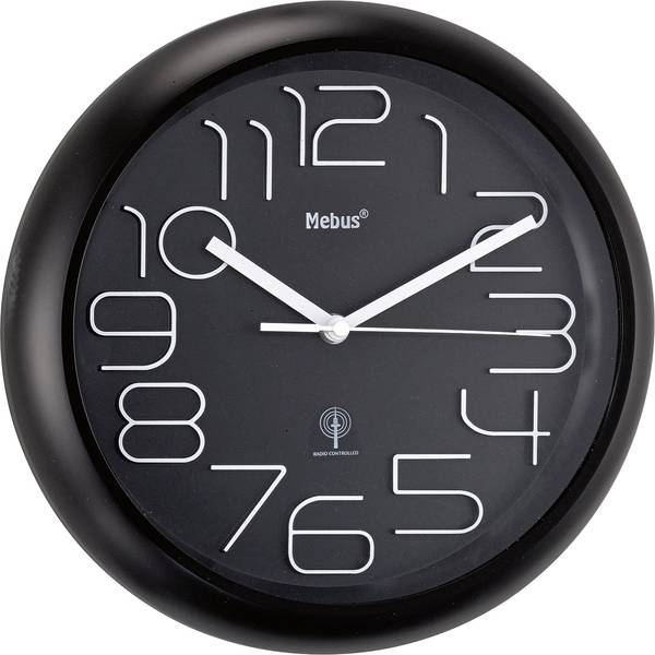 Orologi da parete - Mebus 52830 Radiocontrollato Orologio da parete 300 mm x 45 mm Nero - Orologi da parete - Mebus 52830 Radiocontrollato Orologio da parete 300 mm x 45 mm Nero -