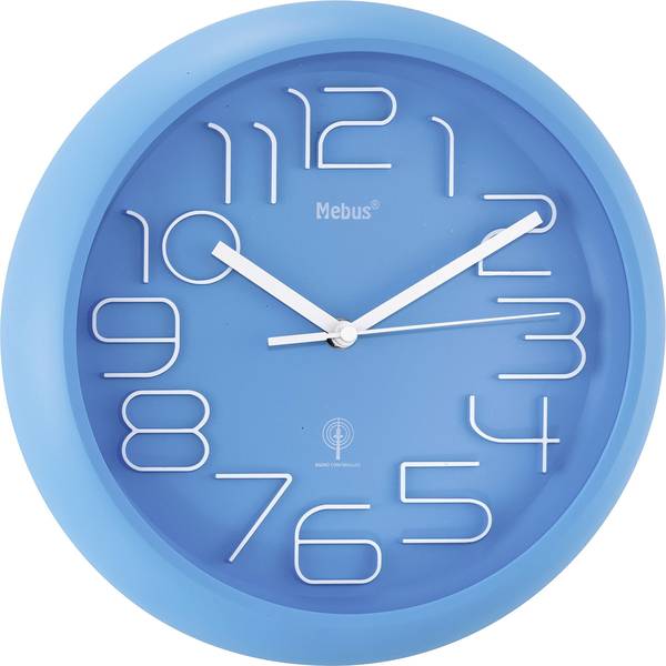 Orologi da parete - Mebus 52832 Radiocontrollato Orologio da parete 300 mm x 45 mm Blu - Orologi da parete - Mebus 52832 Radiocontrollato Orologio da parete 300 mm x 45 mm Blu -