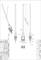 Disegno tecnico di un'assemblaggio di antenna lunga con quote in millimetri, mostra diverse viste e dettagli tecnici.