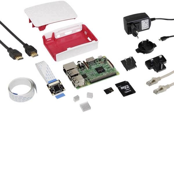 Schede di sviluppo e Single Board Computer - Raspberry Pi® 3 B RB-Cam-Set 1 GB 4 x 1.2 GHz incl. modulo camera, incl. cavo di alimentazione, incl. Noobs OS, incl. - Schede di sviluppo e Single Board Computer - Raspberry Pi® 3 B RB-Cam-Set 1 GB 4 x 1.2 GHz incl. modulo camera, incl. cavo di alimentazione, incl. Noobs OS, incl. -