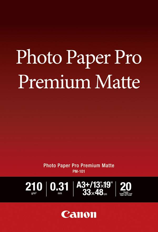 Canon Photo Paper Pro Premium Matte PM-101 8657B006 Carta fotografica DIN A3 210 g/m² 20 Foglio Opaca