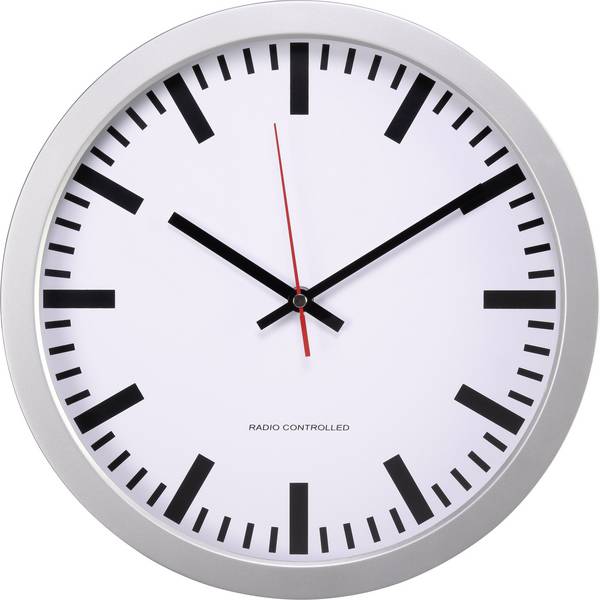 Orologi da parete - Radiocontrollato Orologio da parete Basetech 300 mm x 45 mm Argento - Orologi da parete - Radiocontrollato Orologio da parete Basetech 300 mm x 45 mm Argento -