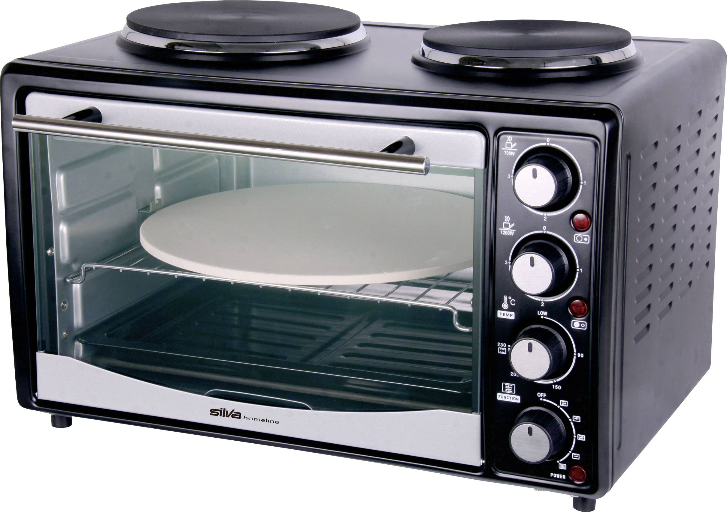Silva Homeline KK 2850 P Piccolo forno Incl. piastre di cottura, Funzione  aria calda 27 l | Conrad.it