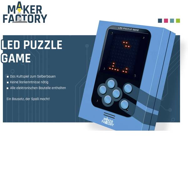 Kit retrò da costruire - MAKERFACTORY LED Puzzle Game Video giochi retrò da 14 anni - Kit retrò da costruire - MAKERFACTORY LED Puzzle Game Video giochi retrò da 14 anni -