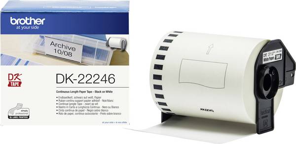 Brother DK22246 Rotolo di etichette 103 x 103 mm Carta Bianco 1 pz. A tenuta permanente Etichetta per spedizioni, Etichetta universale