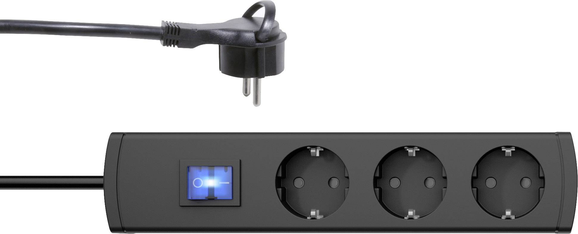 Kopp 233305011 Multipresa con interruttore 3 scomparti Antracite Schuko 1 pz.