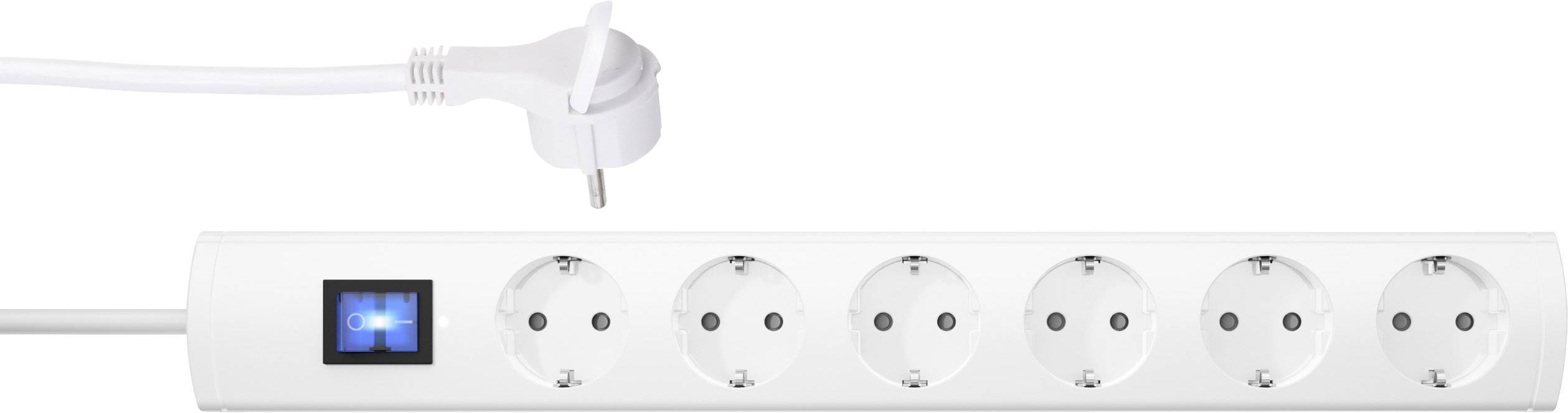 Kopp 233402004 Multipresa con interruttore 6 scomparti Bianco Schuko 1 pz.