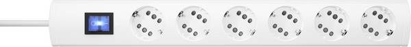 Kopp 234202016 Multipresa con interruttore 6 scomparti Bianco Schuko 1 pz.