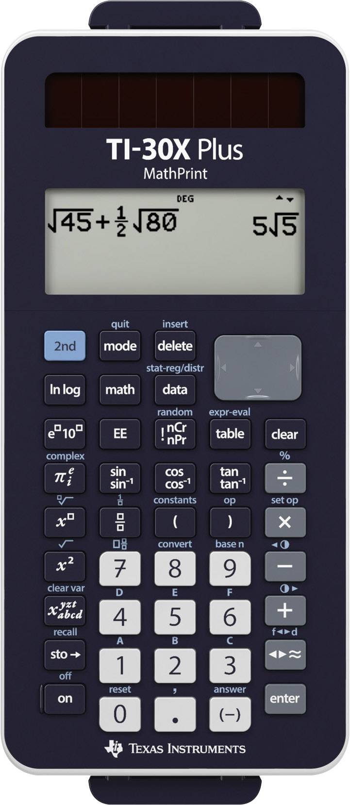 Calcolatrice per la scuola Texas Instruments TI-30X Plus MathPrint Nero  Display (cifre): 16 a batteria, a energia solar - Texas Instruments -  Cartoleria e scuola