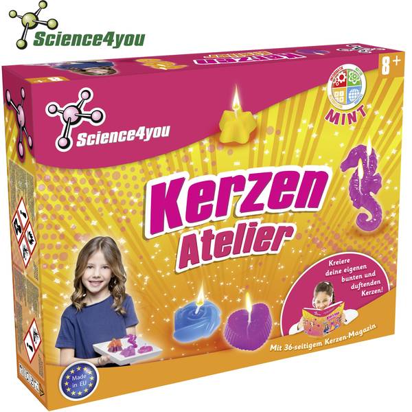 Kit di apprendimento chimica - Kit esperimenti Science4you Kerzen Atelier 1666085 da 8 anni - Kit di apprendimento chimica - Kit esperimenti Science4you Kerzen Atelier 1666085 da 8 anni -