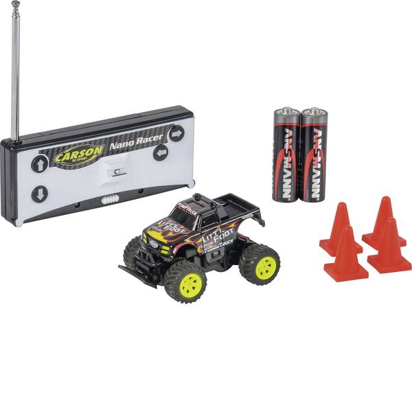Auto telecomandate - Carson RC Sport 500404184 Nano Racer Little Foot 1:60 Automodello Elettrica Monstertruck Trazione posteriore incl. - Auto telecomandate - Carson RC Sport 500404184 Nano Racer Little Foot 1:60 Automodello Elettrica Monstertruck Trazione posteriore incl. -