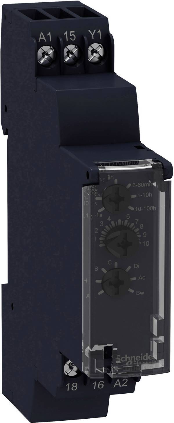 Schneider Electric RE17RMMU RE17RMMU Relè temporizzato Multifunzionale 1 pz. Intervallo di tempo: 0.1 s - 100 h 1 scambio Pezzo