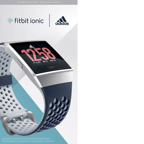Dispositivi indossabili - FitBit Ionic adidas edition Smartwatch Blu inchiostro, Grigio ghiaccio - Dispositivi indossabili - FitBit Ionic adidas edition Smartwatch Blu inchiostro, Grigio ghiaccio -