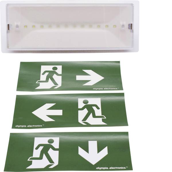 Segnaletica per uscite d`emergenza - Olympia Electronics GR-9/leds Indicazione via di fuga illuminata a LED Montaggio a parete - Segnaletica per uscite d`emergenza - Olympia Electronics GR-9/leds Indicazione via di fuga illuminata a LED Montaggio a parete -