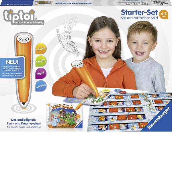 Giochi di società e per famiglie - starter kit tiptoi® Ravensburger: lettore digitale e gioco con le lettere - Giochi di società e per famiglie - starter kit tiptoi® Ravensburger: lettore digitale e gioco con le lettere -