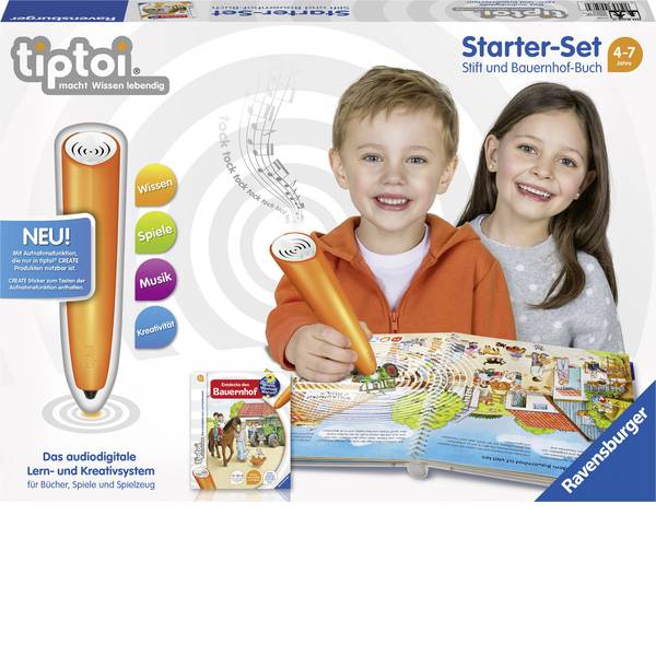 Giochi di società e per famiglie - Starter kit tiptoi® Ravensburger: lettore digitale e il libro La fattoria - Giochi di società e per famiglie - Starter kit tiptoi® Ravensburger: lettore digitale e il libro La fattoria -