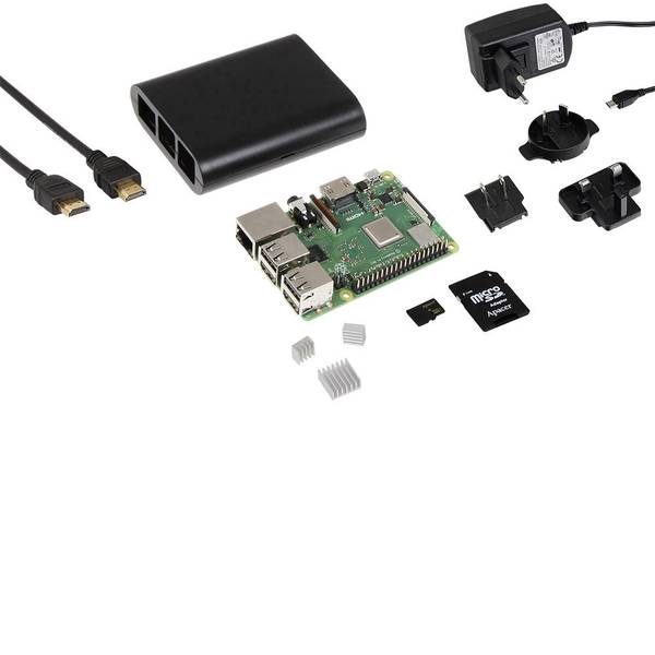 Schede di sviluppo e Single Board Computer - Raspberry Pi® 3 B+ Raspberry 3B+ BASIC SET 1 GB 4 x 1.4 GHz incl. custodia, incl. cavo di alimentazione, incl. Noobs OS, - Schede di sviluppo e Single Board Computer - Raspberry Pi® 3 B+ Raspberry 3B+ BASIC SET 1 GB 4 x 1.4 GHz incl. custodia, incl. cavo di alimentazione, incl. Noobs OS, -