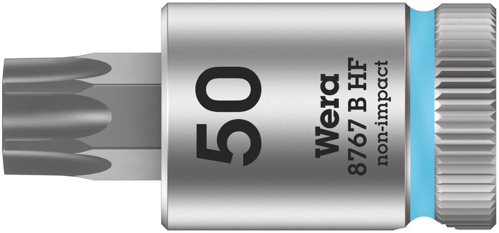 Inserto Torx con profilo interno TX 50 di Wera, modello 8767 B HF, non adatto all'uso con avvitatori a impulsi.