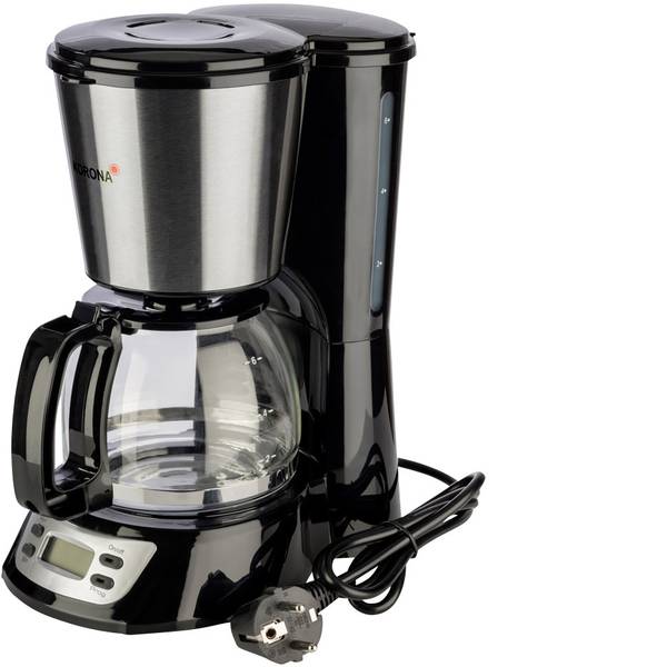 Macchine dal caffè con filtro - Korona 12113 Macchina per il caffè Nero, Acciaio Capacità tazze=6 funzione timer - Macchine dal caffè con filtro - Korona 12113 Macchina per il caffè Nero, Acciaio Capacità tazze=6 funzione timer -