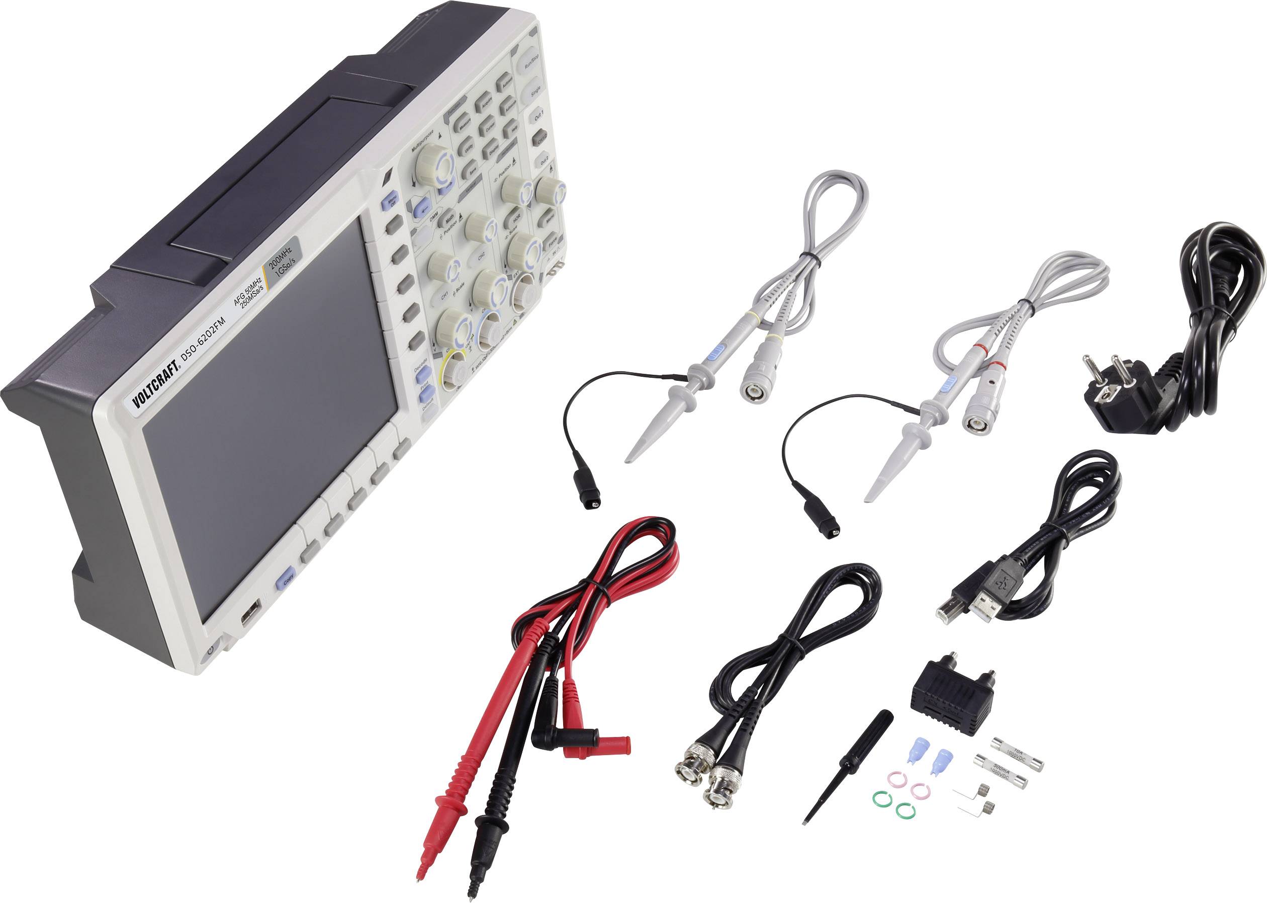 Oscilloscopio Digitale VOLTCRAFT DSO-1204F - 200MHz 4 Canali, Generatore Funzioni Integrato - Foto 4