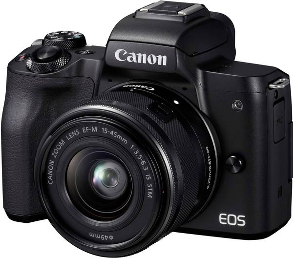 Canon EOS M50 Fotocamera Digitale  EF M 15 45mm IS STM MILC 24 .1 MP CMOS 6000 x 4000 Pixel Nero
