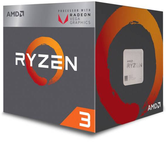 AMD Ryzen 3 3200G 4 x 3.6 GHz Quad Core CPU (Boxed) Attacco (PC): AMD AM4 65 W-0