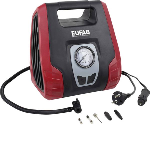 Compressori - EAL 21076 Compressore 8.3 bar adattatore 12V per funzionamento via cavo, Manometro analogico - Compressori - EAL 21076 Compressore 8.3 bar adattatore 12V per funzionamento via cavo, Manometro analogico -