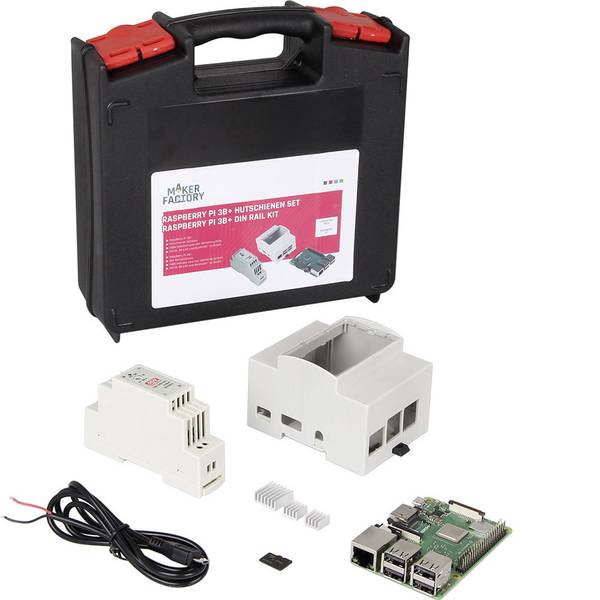 Schede di sviluppo e Single Board Computer - Raspberry Pi® 3 B+ DIN Rail Set 1 GB 4 x 1.4 GHz incl. alloggiamento da guida DIN, incl. alimentatore da guida DIN, - Schede di sviluppo e Single Board Computer - Raspberry Pi® 3 B+ DIN Rail Set 1 GB 4 x 1.4 GHz incl. alloggiamento da guida DIN, incl. alimentatore da guida DIN, -