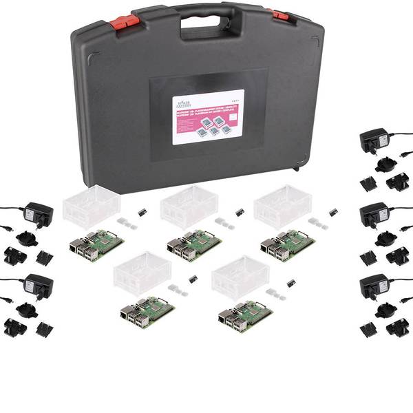 Schede di sviluppo e Single Board Computer - Raspberry Pi® 3 Model B+ kit classe scolastica 1 GB Noobs incl. Sistema operativo Noobs, incl. Alloggiamento, incl. - Schede di sviluppo e Single Board Computer - Raspberry Pi® 3 Model B+ kit classe scolastica 1 GB Noobs incl. Sistema operativo Noobs, incl. Alloggiamento, incl. -