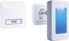 m-e modern-electronics 41146 Campanello senza fili Kit completo con luce notturna automatica, con targhetta