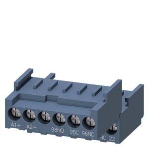 Un blocco di connessione elettrico con sei morsetti numerati, A1+, A2-, 98NO, 95C, 96NO, 22, idoneo per connessioni di linea.