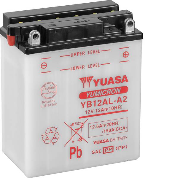 Batterie per motociclette - Batteria per moto Yuasa YB12AL-A2 12 V 12.6 Ah Adatto per Motociclette, Motorroller, Quad, Moto dacqua, Jet ski, - Batterie per motociclette - Batteria per moto Yuasa YB12AL-A2 12 V 12.6 Ah Adatto per Motociclette, Motorroller, Quad, Moto dacqua, Jet ski, -