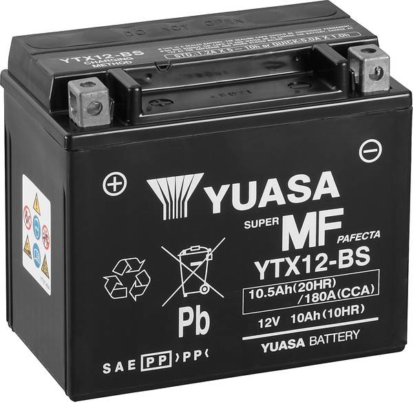 Batterie per motociclette - Batteria per moto Yuasa YTX12-BS 12 V 10 Ah Adatto per Motociclette, Quad, Moto dacqua, Jet ski, Schneemobile - Batterie per motociclette - Batteria per moto Yuasa YTX12-BS 12 V 10 Ah Adatto per Motociclette, Quad, Moto dacqua, Jet ski, Schneemobile -