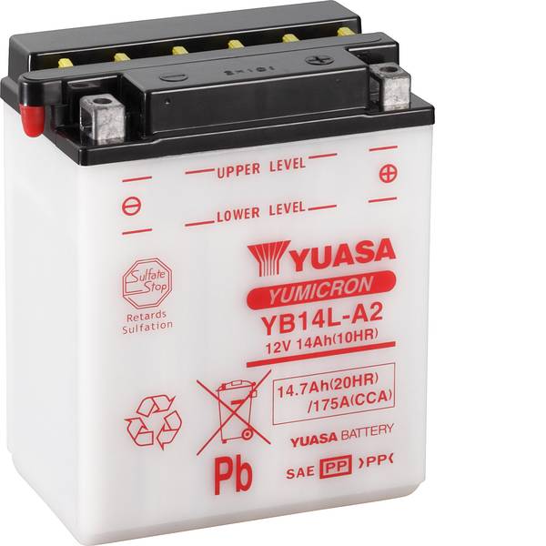 Batterie per motociclette - Batteria per moto Yuasa YB14L-A2 12 V 14 Ah Adatto per Motociclette, Motorroller, Quad, Moto dacqua, Jet ski, - Batterie per motociclette - Batteria per moto Yuasa YB14L-A2 12 V 14 Ah Adatto per Motociclette, Motorroller, Quad, Moto dacqua, Jet ski, -