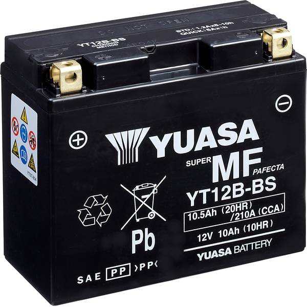 Batterie per motociclette - Batteria per moto Yuasa YT12B-BS 12 V 10 Ah Adatto per Motociclette, Quad, Moto dacqua, Jet ski, Schneemobile - Batterie per motociclette - Batteria per moto Yuasa YT12B-BS 12 V 10 Ah Adatto per Motociclette, Quad, Moto dacqua, Jet ski, Schneemobile -