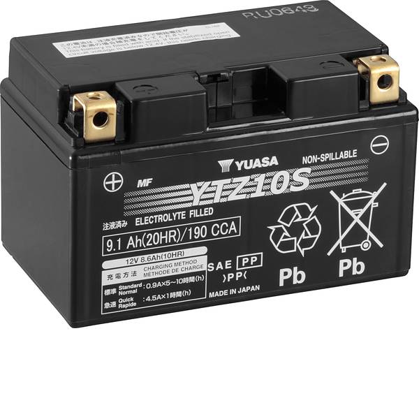 Batterie per motociclette - Batteria per moto Yuasa YTZ10S 12 V 8.6 Ah Adatto per Motociclette, Quad, Moto dacqua, Jet ski, Schneemobile - Batterie per motociclette - Batteria per moto Yuasa YTZ10S 12 V 8.6 Ah Adatto per Motociclette, Quad, Moto dacqua, Jet ski, Schneemobile -