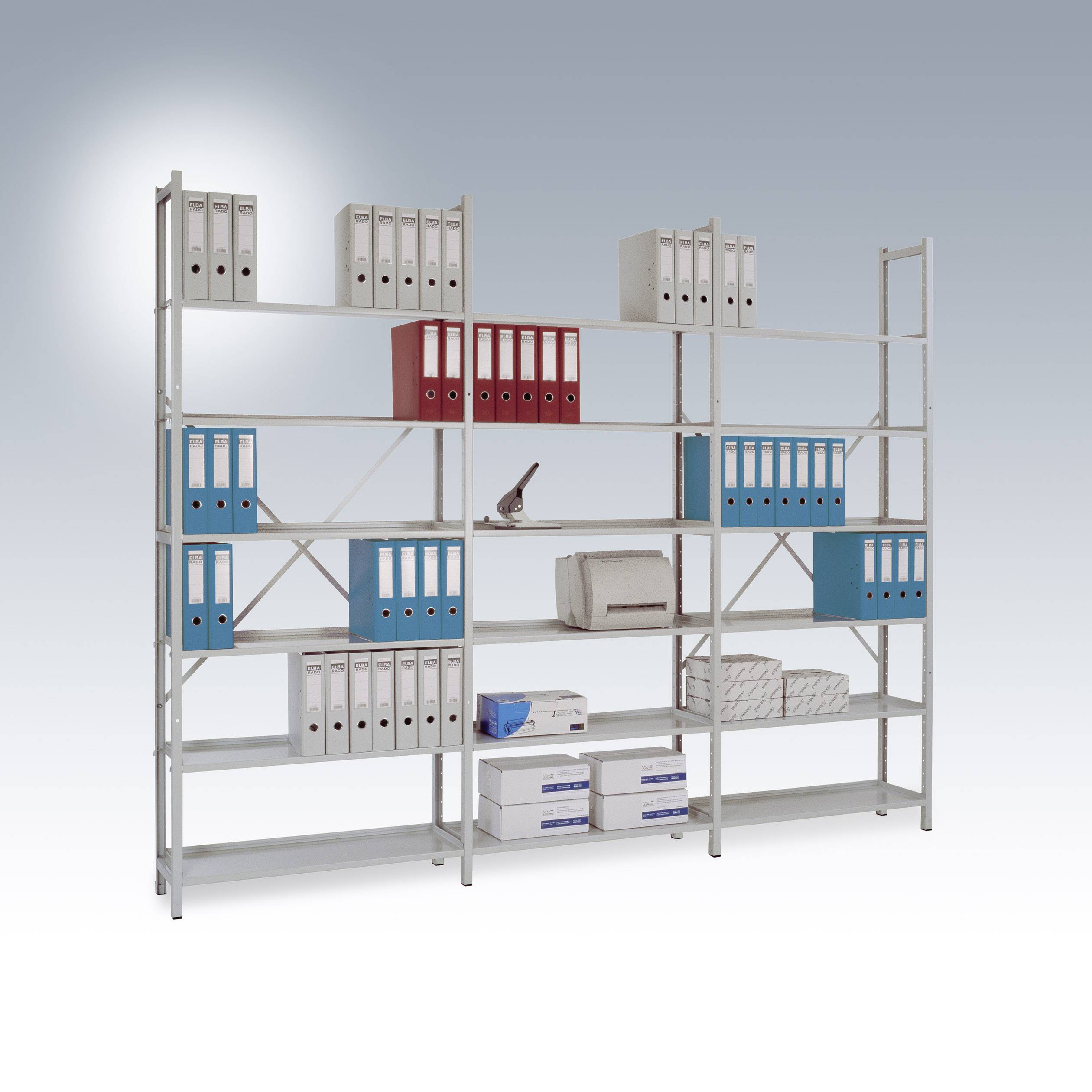 Manuflex RA3251.7035 Modulo di base per scaffale (L x A x P) 90 x 1.9 x 30 cm Grigio luminescente