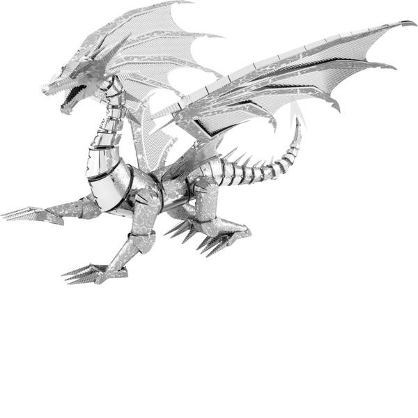 Kit di montaggio Metal Earth - Kit di metallo Metal Earth Iconx Silver Dragon - Kit di montaggio Metal Earth - Kit di metallo Metal Earth Iconx Silver Dragon -