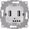2USB 2U-449474 1 parte Inserto da incasso IP20 Grigio chiaro