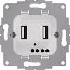 2USB 2U-449498 1 parte Inserto da incasso IP20 Grigio chiaro